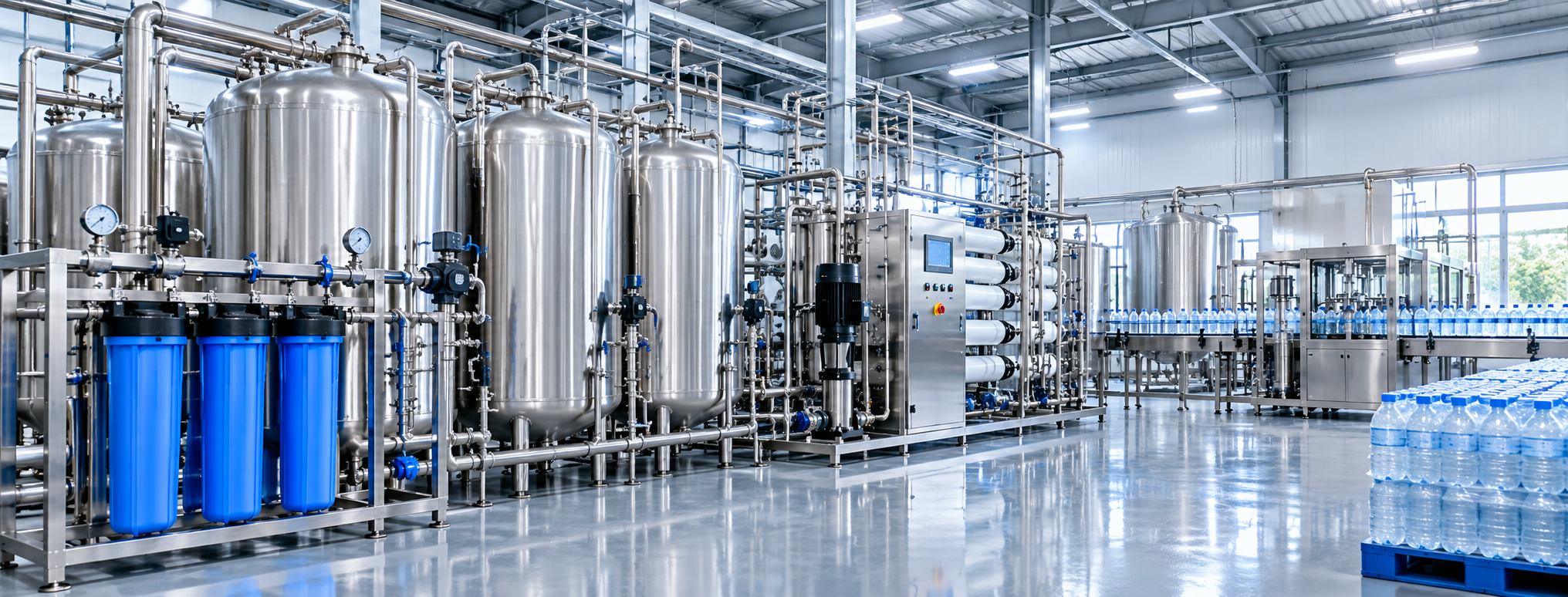 Inside the purification plant